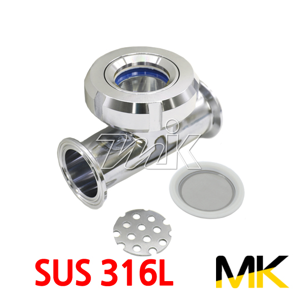 쎄니타리 T형사이트글라스(스트레너겸용)-2페럴(SUS316L)(실리콘-메쉬가스켓)(MK)(19965) - 명인코리아