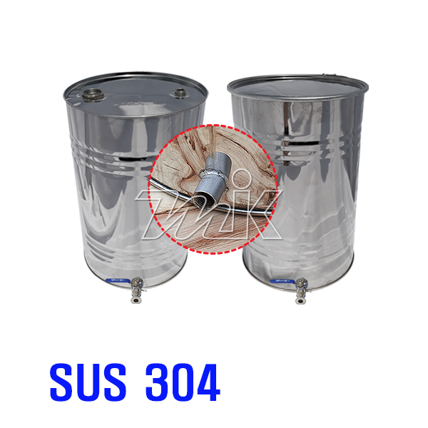 스텐드럼통50L(0.8T) 스텐소켓장착(밀폐/개방형)(20433) - 명인코리아