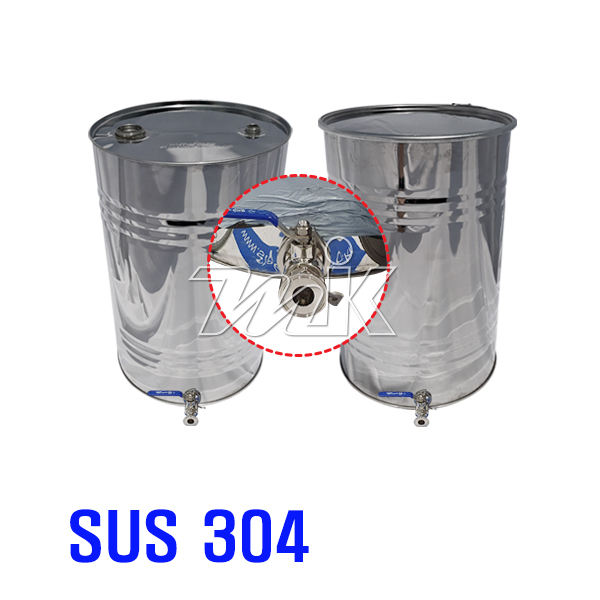스텐드럼통50L(0.8T) 위생밸브-쎄니타리(밀폐/개방형)(20443) - 명인코리아
